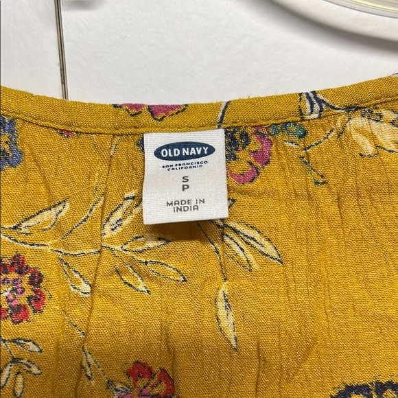 Floral Mustard Boho Women's Top - Picture 2 of 9